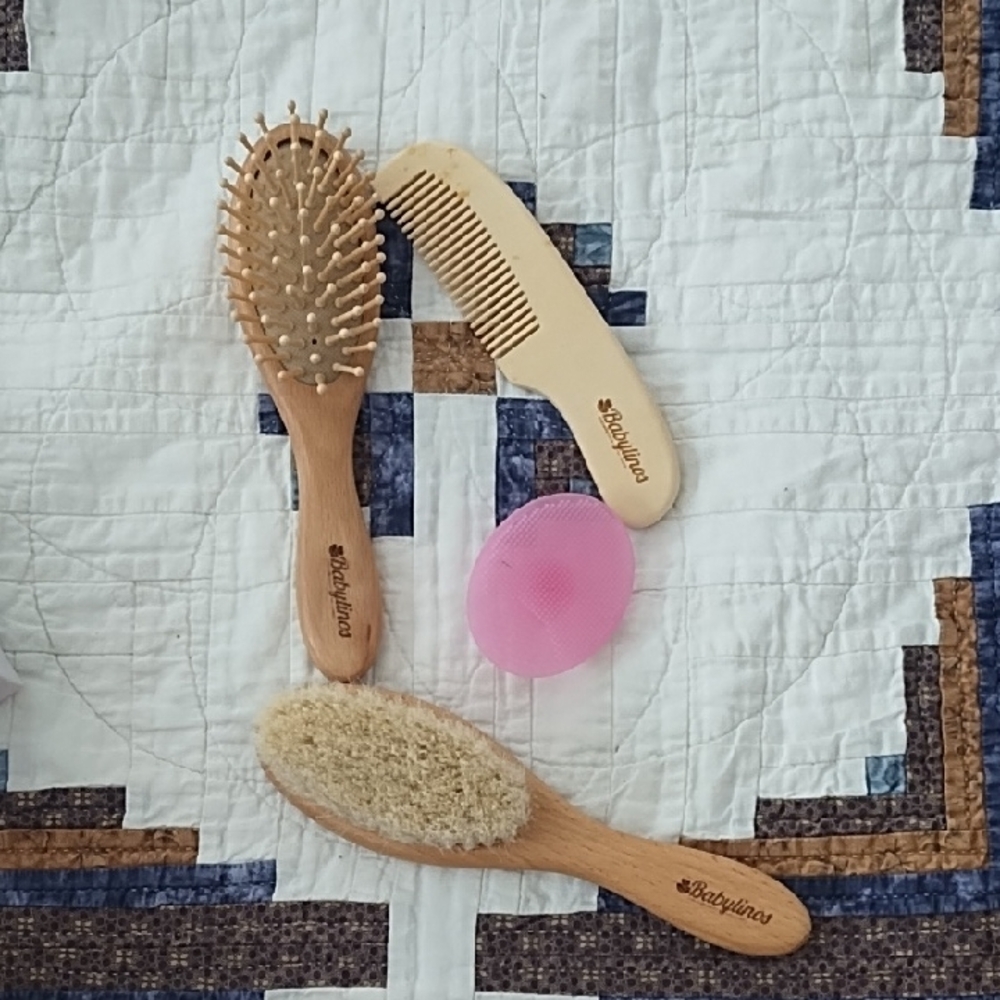 BaByliss Wooden Baby Hair Care Set - Pink and Natural